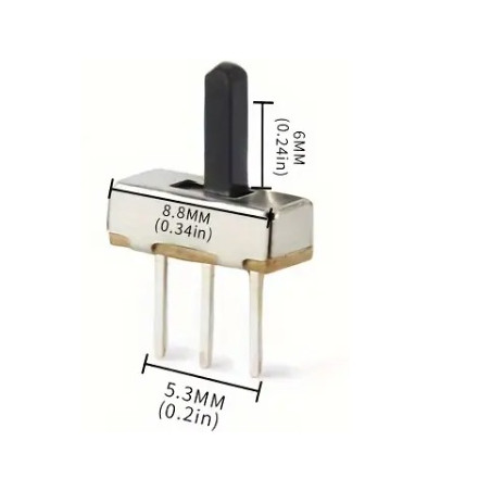 CONMUTADOR DESLIZANTE 6MM 10 UNIDADES