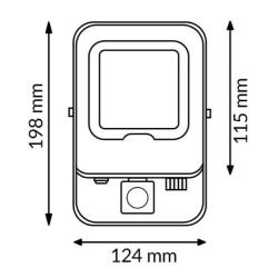 PROYECTOR LED CON SENSOR 20W 6000K NAPOLI