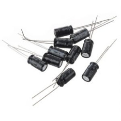 CONDENSADOR ELECT 10MF 450V 105º PACK 10 UNIDADES
