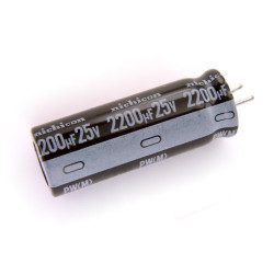 CONDENSADOR 2200 MF 25 V  105º PACK 10 UNIDADES