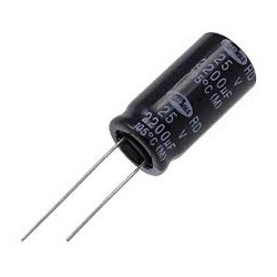 CONDENSADOR 2200 MF 25 V  105º PACK 10 UNIDADES