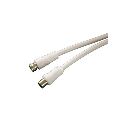 CABLE ANTENA CONECTOR F MACHO A TV MACHO 1 5M 