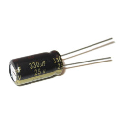 CONDENSADOR 330/25 V 105º PACK 5 UNIDADES