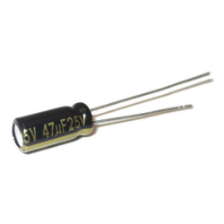 CONDENSADOR 47MF 25V 105º PACK DE 10 UNIDADES