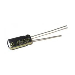 CONDENSADOR 47MF 25V 105º PACK DE 10 UNIDADES
