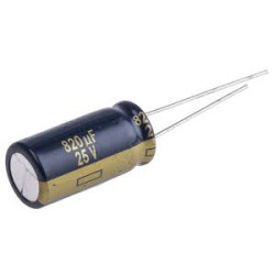 CONDENSADOR ELECTROLIT  820µF 25V 105º 10 UNIDADES