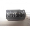 CONDENSADOR ELECTROLIT  820µF 25V 105º 10 UNIDADES