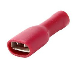 FUNDA FASTON HEMBRA 6 35mm ROJA BOLSA 10 UNIDADES