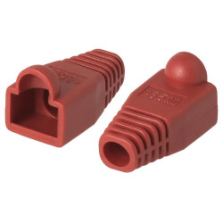 PROTECTOR GOMA PARA CONECTOR RJ45 ROJO 10 UNIDADES
