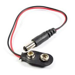 CABLE CONECTOR 9V A JACK 5 5x2 1mm PACK 5 UNIDADES