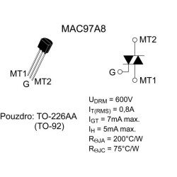 TRIAC MAC97A8  PACK 5 UNIDADES