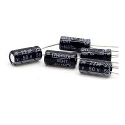 CONDENSADOR 22MF 50V 105º PACK 5 UNIDADES
