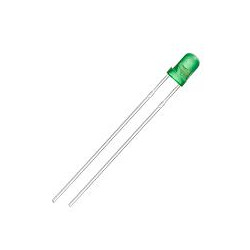 DIODO LED 3MM 3V VERDE PACK 10 UNIDADES