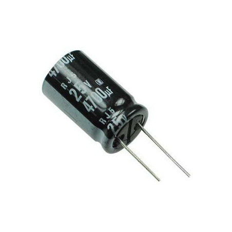 CONDENSADOR 4700 MF 25 V 105º ELECT  5 UNIDADES