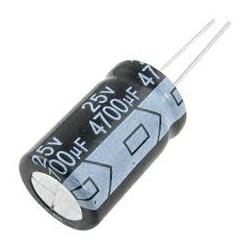 CONDENSADOR 4700 MF 25 V 105º ELECT  5 UNIDADES