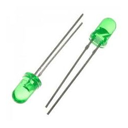 DIODO LED 5MM 3V VERDE PACK DE 10 UNIDADES