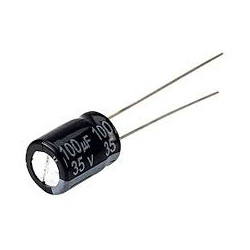 CONDENSADOR ELECTROLITICO 100µF 35V  10 UNIDADES