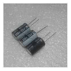 CONDENSADOR ELECTRO  33µF 350V 105º 5 UNIDADES