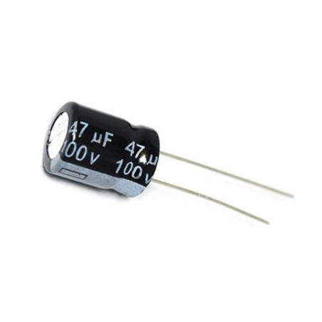 CONDENSADOR ELECTROLITI  47uf 100V PACK 5 UNIDADES