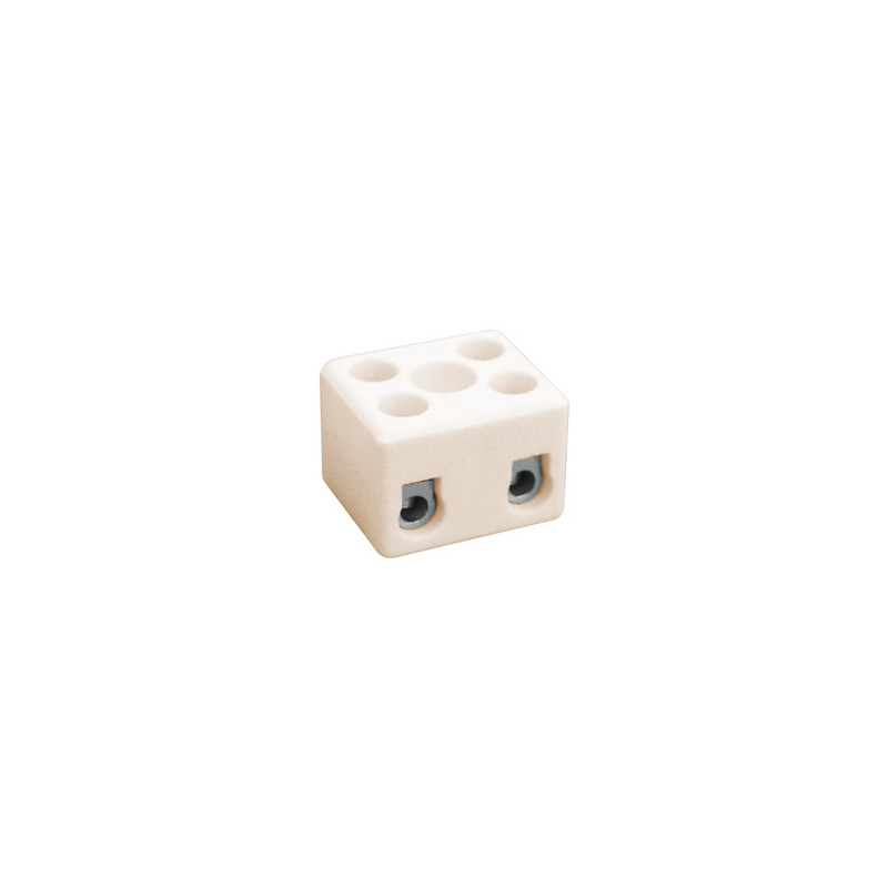 REGLETA CONEXION CERAMICA 2 POLOS 16A 5 UNIDADES