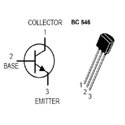 TRANSISTOR BC546 65V 100MA TO92 5 UNIDADES