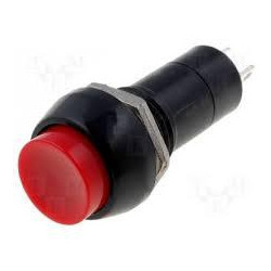 INTERRUPTOR 3A NEGRO MANDO ROJO 5 UNIDADES