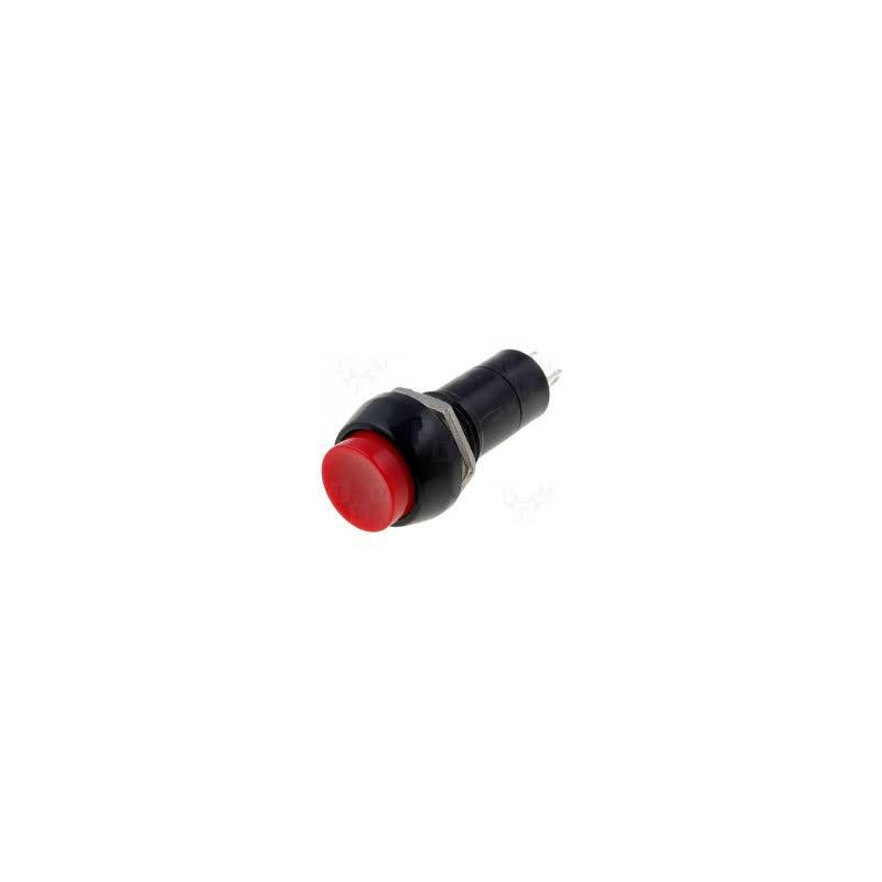 INTERRUPTOR 3A NEGRO MANDO ROJO 5 UNIDADES