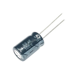 CONDENSADOR 68MF 100V 105º PACK 5 UNIDADES