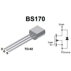 TRANSISTOR BS170 MOSFET 3 UNIDADES