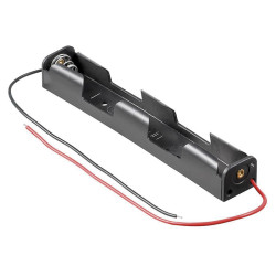 PORTAPILAS AA 2XR06 CON CABLES PACK 5 UNIDADES