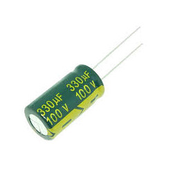 CONDENSADOR 330 MF 100 V 105º 5 UNIDADES