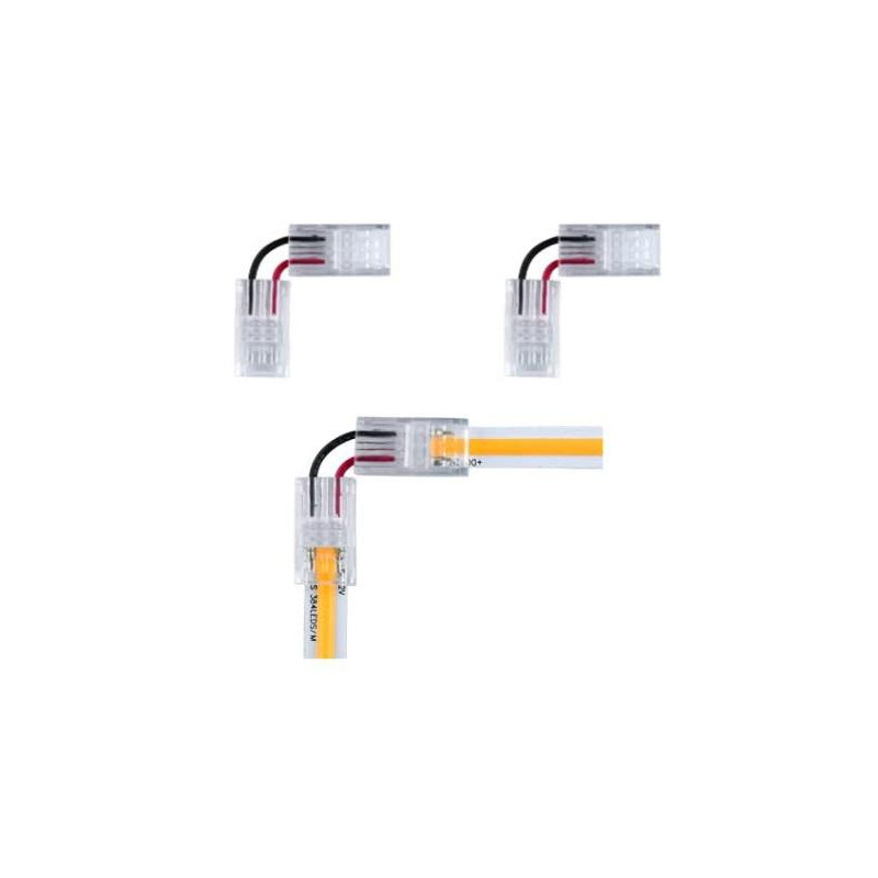EMPALME EN ESQUINA TIRAS DE LED PACK 5 UNIDADES