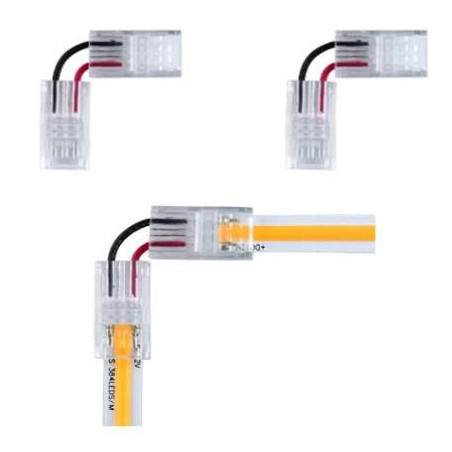 EMPALME EN ESQUINA TIRAS DE LED PACK 5 UNIDADES