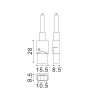 CONECTOR TIRA LED IP68 10MM 2 HILO PACK 5 UNIDADES