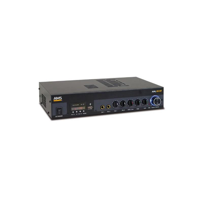 AMPLIFICADOR 65W 4 OHMS/LINEA 100V MP3/USB/BT/FM