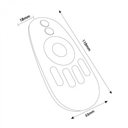 MANDO RF PARA CONTROLADOR LED MONOCOLOR CCT 4 ZONA