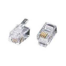 CONECTOR TELEFONO RJ9 4P4C 10 UNIDADES