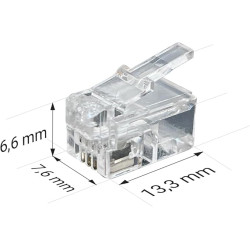 CONECTOR TELEFONO RJ9 4P4C 10 UNIDADES