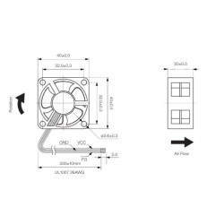 VENTILADOR DC5V 40X40X20 3 HILOS