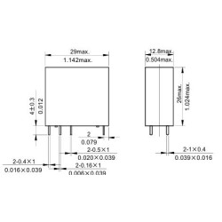 RELE MINI JQX-14FC 24VAC 10A 2CTOS SPDT