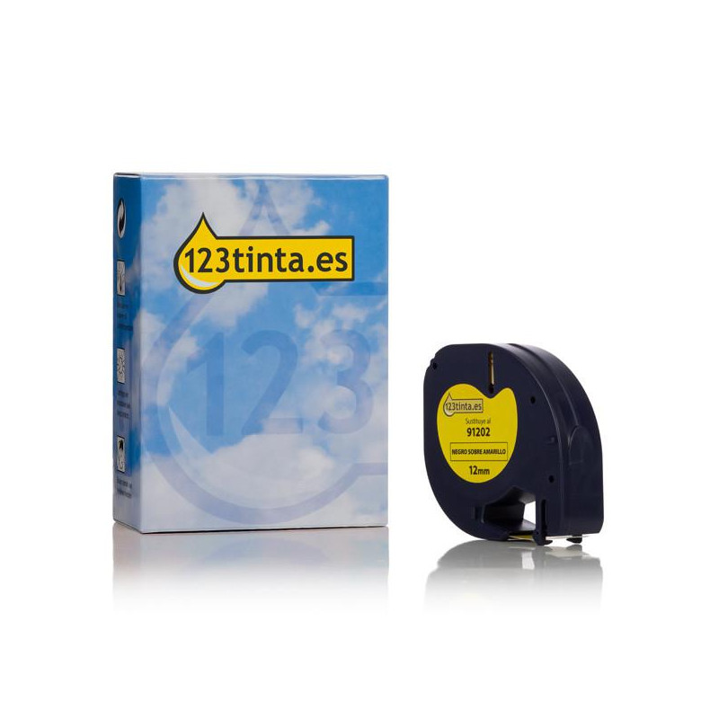 CINTA COMPATIBLE ETIQUETAS DYMO AMARILLO 91202