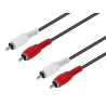 CABLE AUDIO 2 RCA MACHO-MACHO 3M 