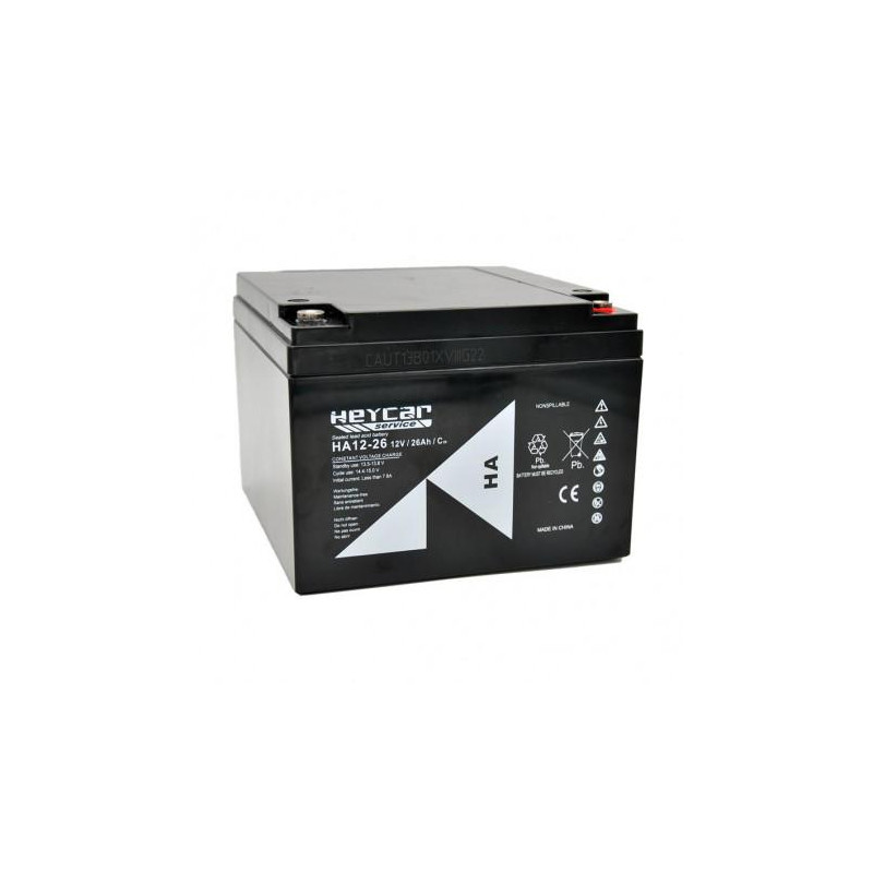 BATERIA 12V 26A HEYCAR HA12-26G 166x175x125mm
