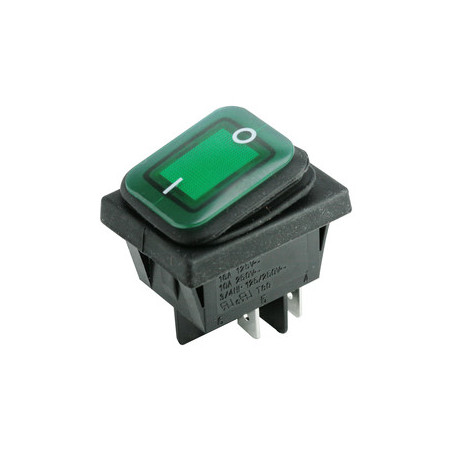 INTERRUPTOR  LUMINOSO  VERDE  ESTANCO