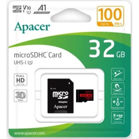 TARJETA MICRO SD 32GB APACER   ADAPT 