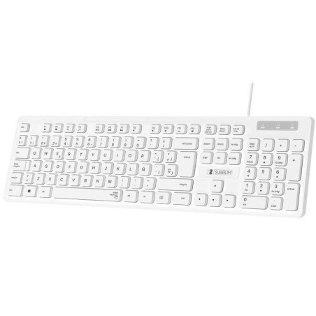TECLADO SUBBLIM BUSINESS SLLIM SILENCIOSO BLANCO