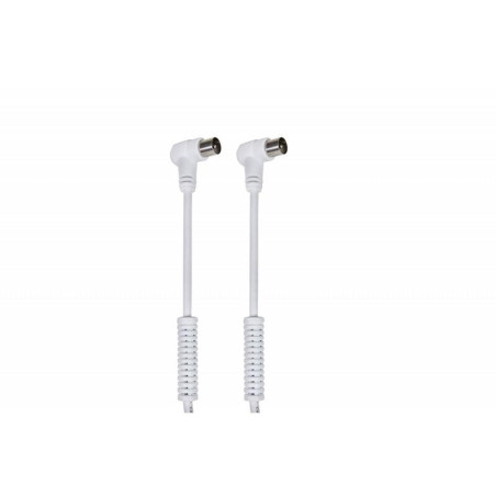 CABLE ANTENA TV M-H CODO C/FILTRO BLANCO 1 5m