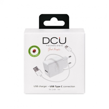 CARGADOR 2xUSB 2 4A CABLE TIPO C DCU 37250000