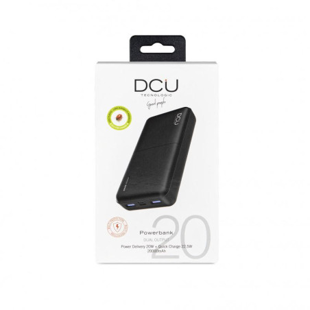 POWER BANK 2000mAh 2xUSB   C DCU NEGRO
