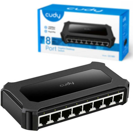 SWITCH RJ45 8 PUERTOS GIGABIT CUDY GS108D